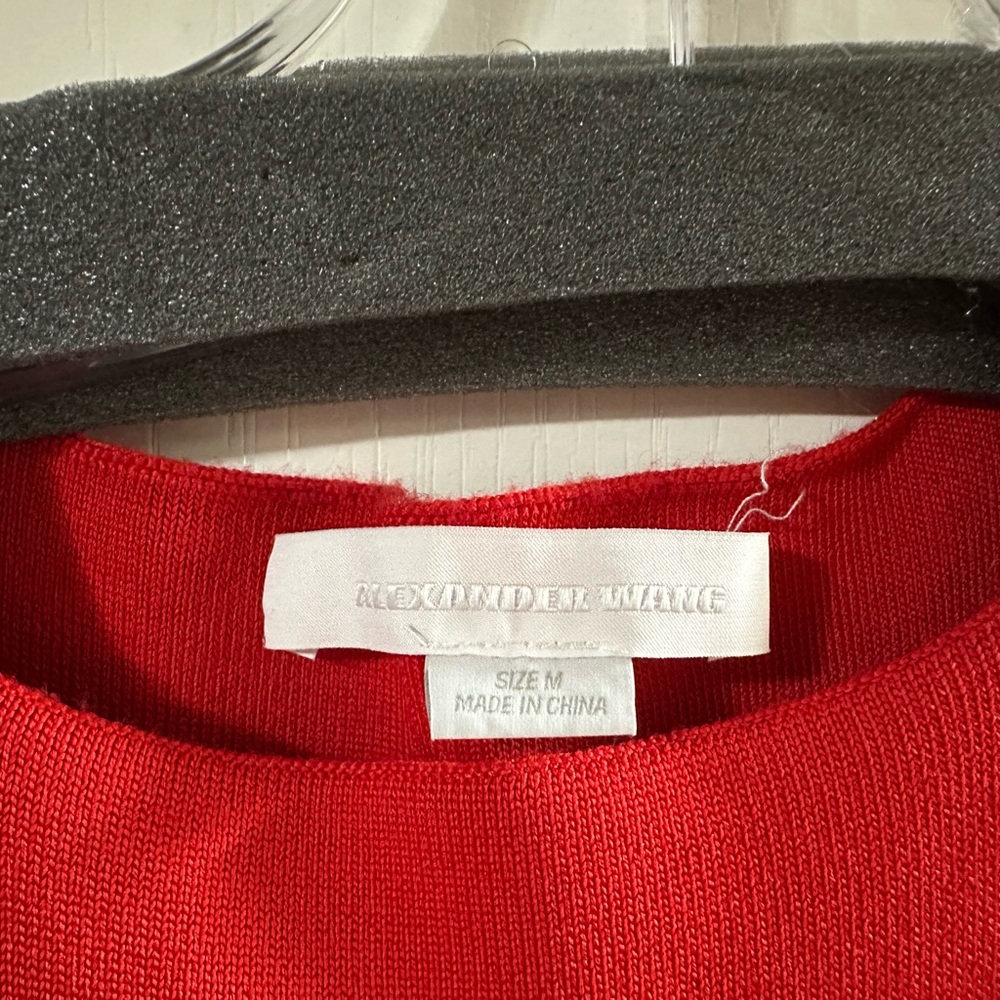 Alexander Wang Shift Dress with Silver Zippers RED - Picture 3 of 8